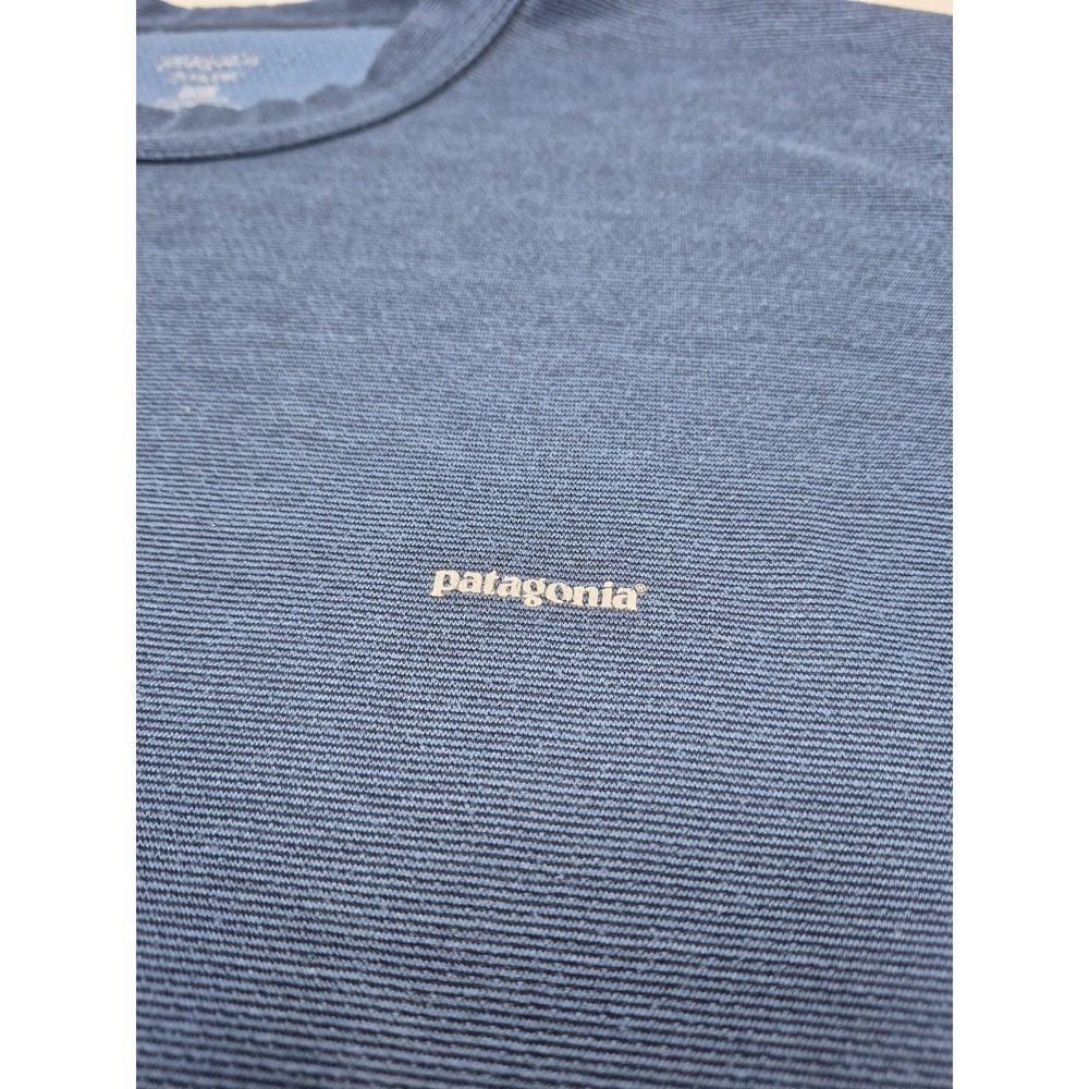 Patagonia Capilene Shirt Mens Large Blue Long Sleeve Thermal Base Layer USA - Picture 3 of 12